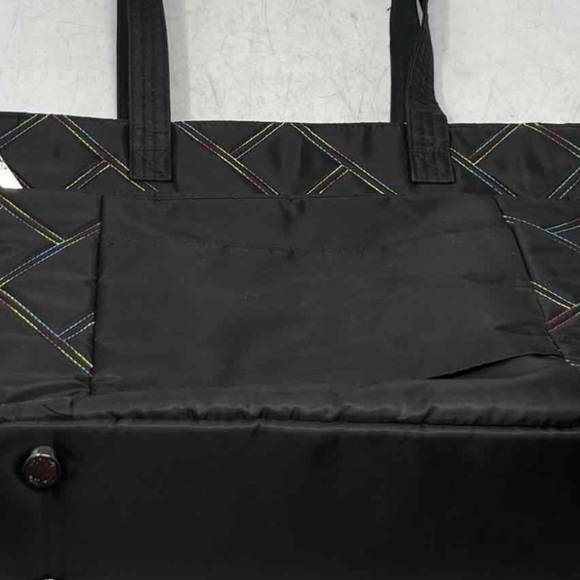 Lug Medium Tote with Trolley Sleeve- Skyliner Black Rainbow NWOT - Picture 11 of 12
